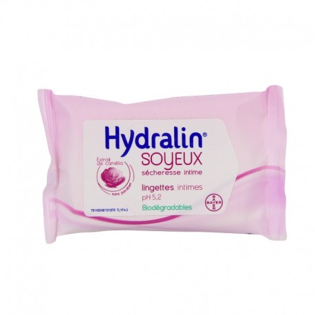 Hydralin soyeux 10 lingettes intimes