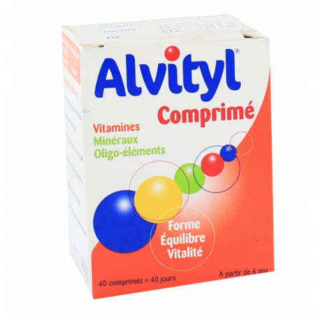 Alvityl Vitalité à avaler multivitamines 40 comprimés