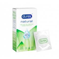 Durex Natural 10 Préservatifs Fins Avec Un Lubrifiant