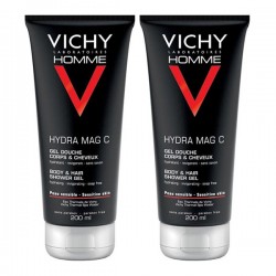 Vichy Homme Hydra Mag C Gel Douche Corps & Cheveux 2x200ml