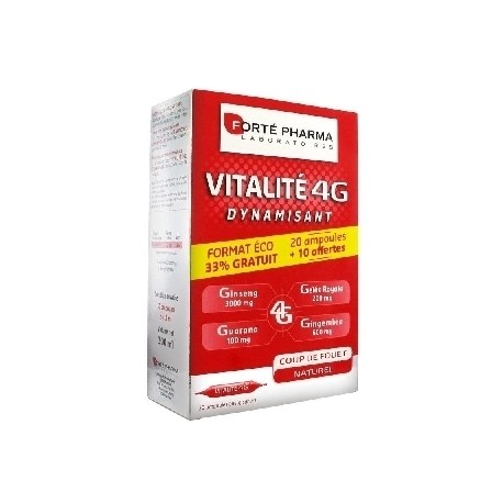Forté pharma vitalité 4g dynamisant 20 ampoules + 10 offertes