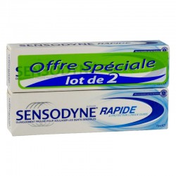 Sensodyne Dentifrice Rapide 2x75ml