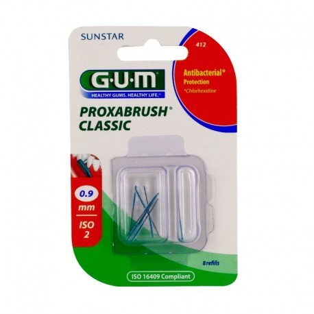 Gum proxabrush classic 0.9mm recharge 412x8
