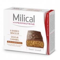 Milical Barres Hyperprotéinées Saveur Caramel 6 Barres