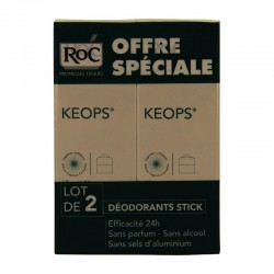 Roc Keops Deodorant Stick - Lot 2 X 40 G