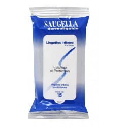 Saugella Dermoliquide Lingettes Intimes à La Sauge 15 Lingettes